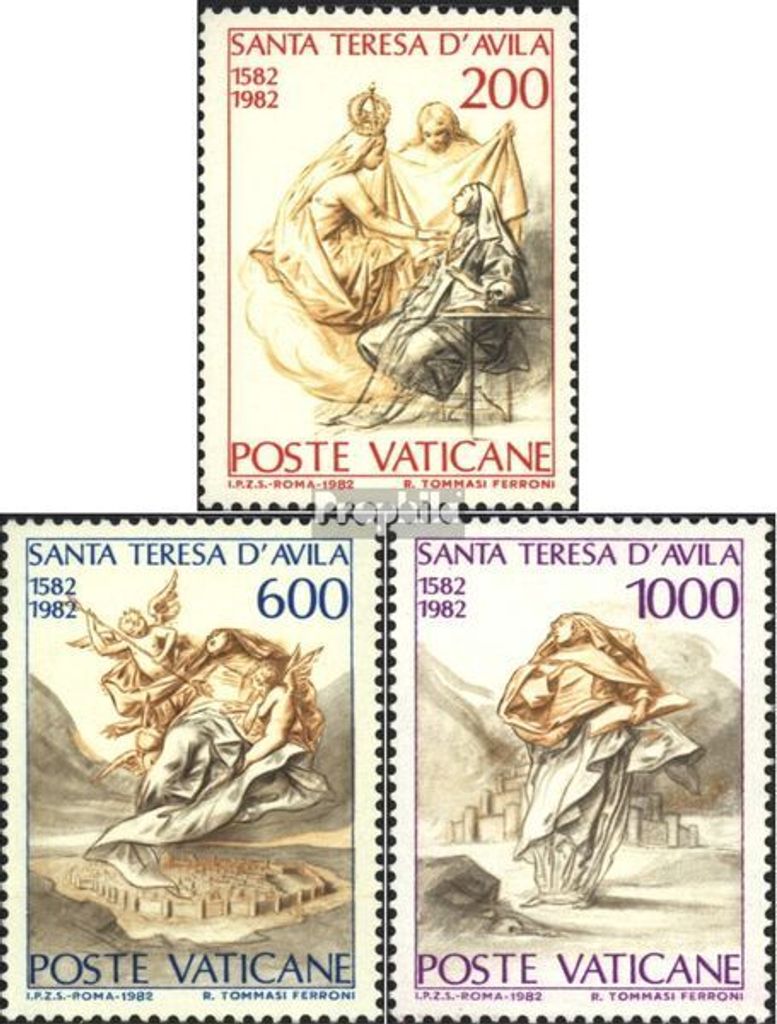 Briefmarken Vatikanstadt 1982 Mi 808-810 (kompl.Ausg.) FDC Theresia von Avila