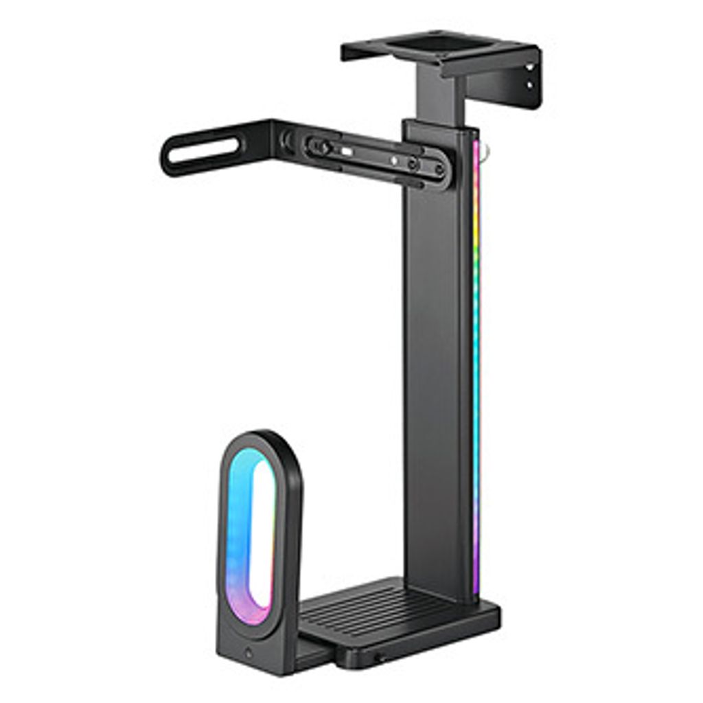 Ultradesk FLANK Unter-Tisch-Computerhalterung, RGB, schwarz
