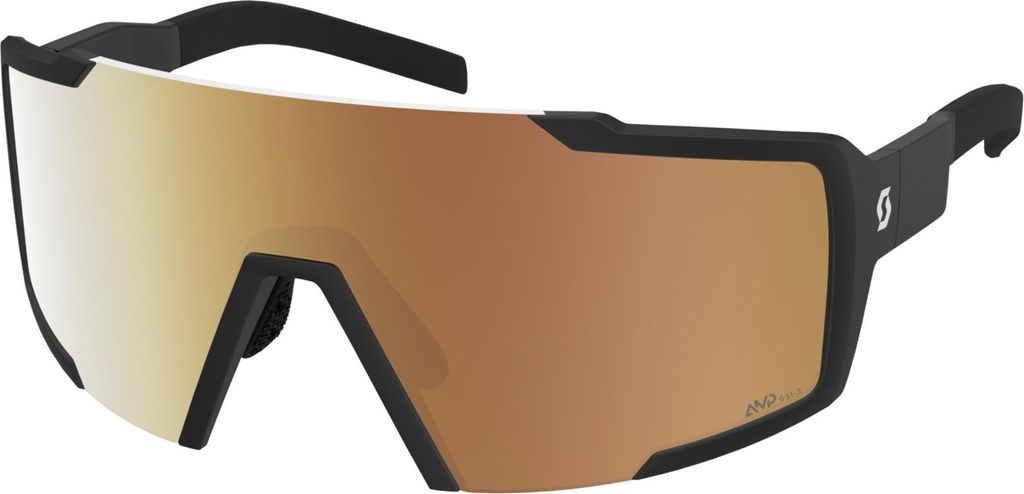 Scott Shield Compact Light Sensitive Sonnenbrille black AMP LS gold chrome S1-3