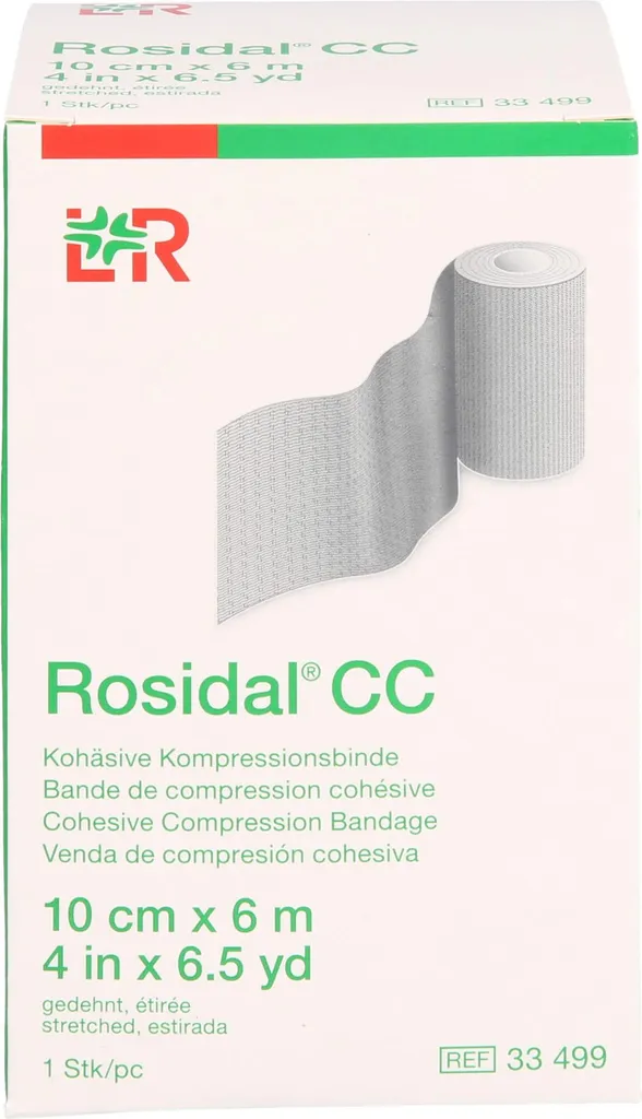 Rosidal CC 10cmx6m Benda per Supporto Muscolare e Linfedema