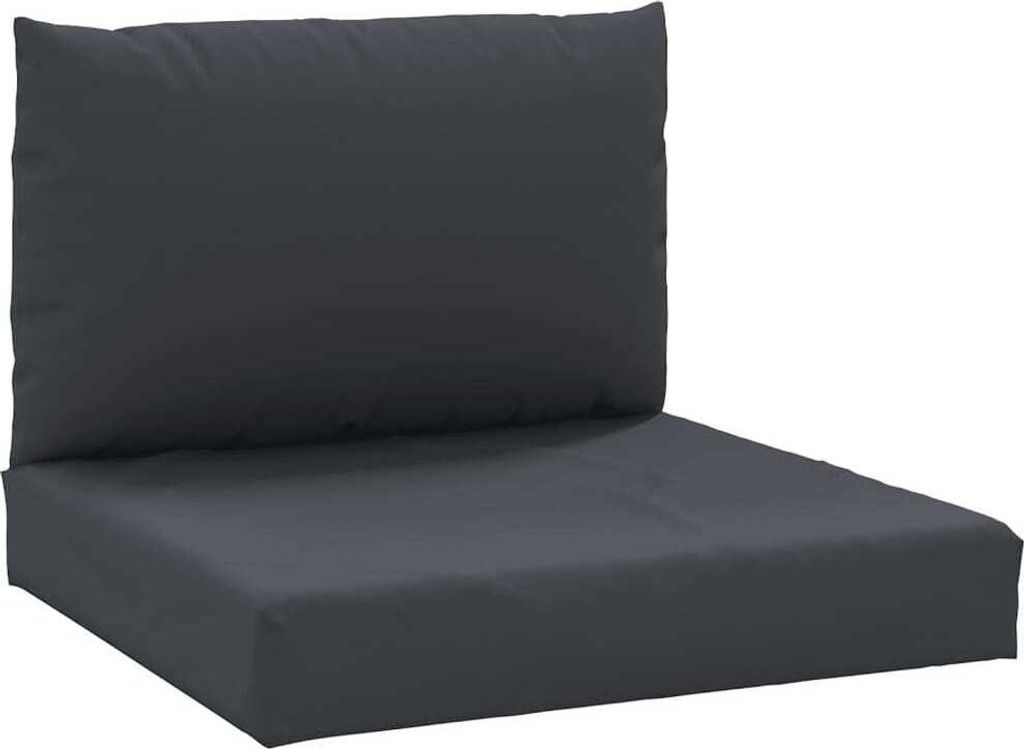 Palettenkissen 2-tlg. Schwarz Oxford-Gewebe