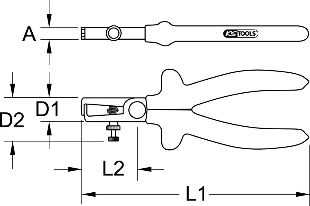 Dénudeur de câble haute précision KS Tools 117.1271 avec réglage manuel - 3