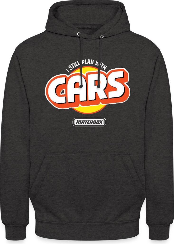 Spreadshirt Matchbox I Still Play With Cars Design Uni Hoodie, S, Anthrazit