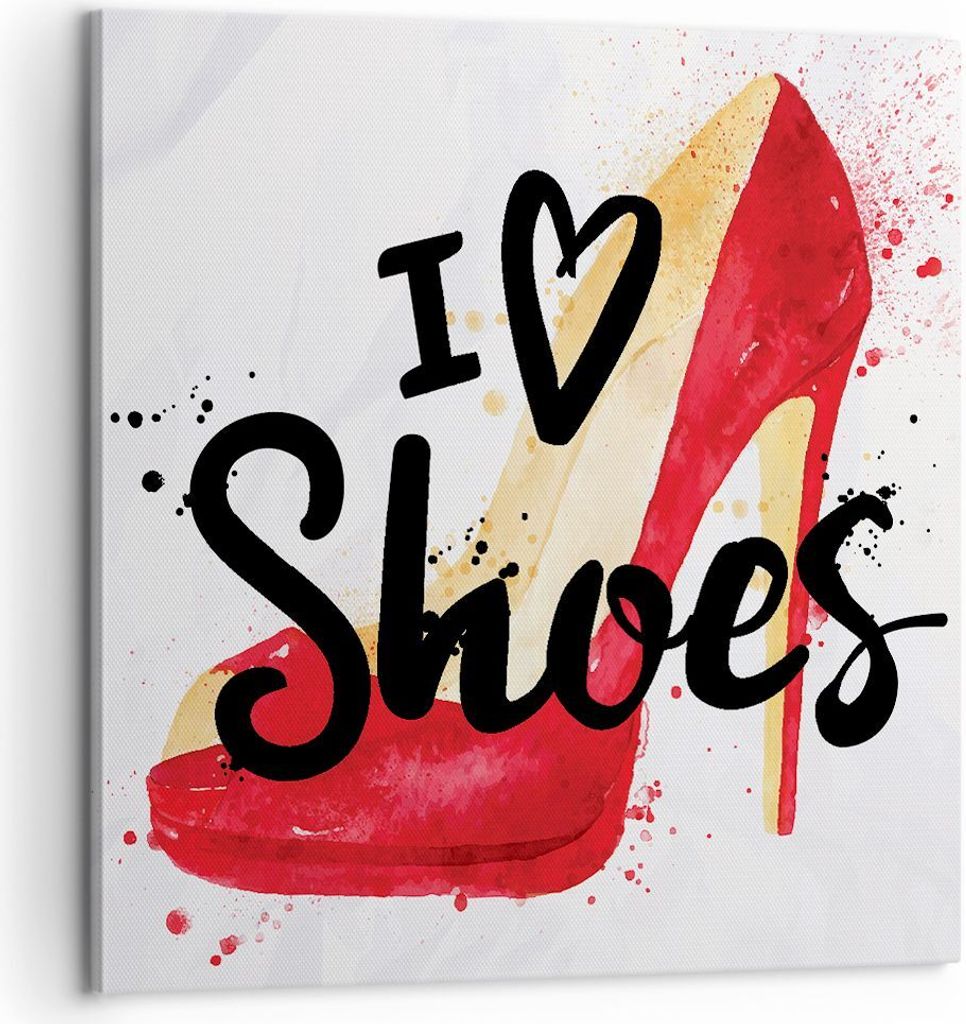 Bild auf Leinwand - Leinwandbild - Schuh Ferse Frau Mode - 60x60cm - Wand Bild - Wanddeko - Leinwanddruck - Bilder - Kunstdruck - Wanddekoration - ...