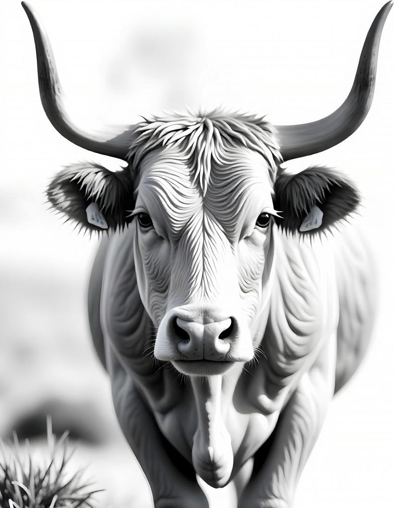 Plakat 70x100cm Vintage Künstlerisch | Kuh | Tierporträt Pop Art