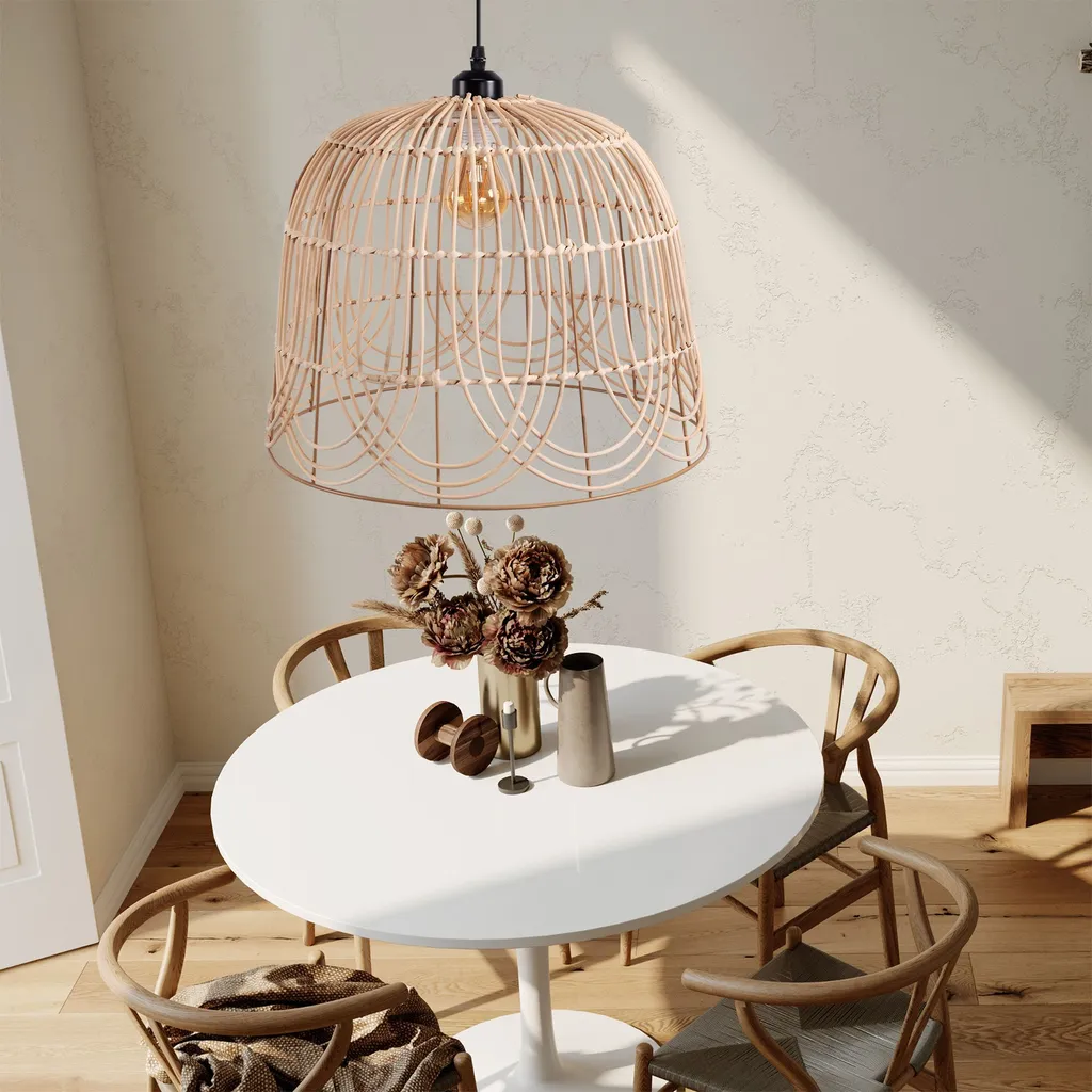 Suspension Design Beige 40cm Toolight - Solution Éclairage Doux et Moderne - 2