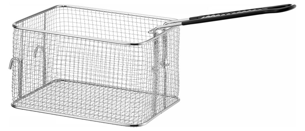 Frittierkorb für Fritteuse, hitzebeständiger Griff, Grifflänge: 225mm, 8L, 238x190x(H)140mm, Edelstahl
