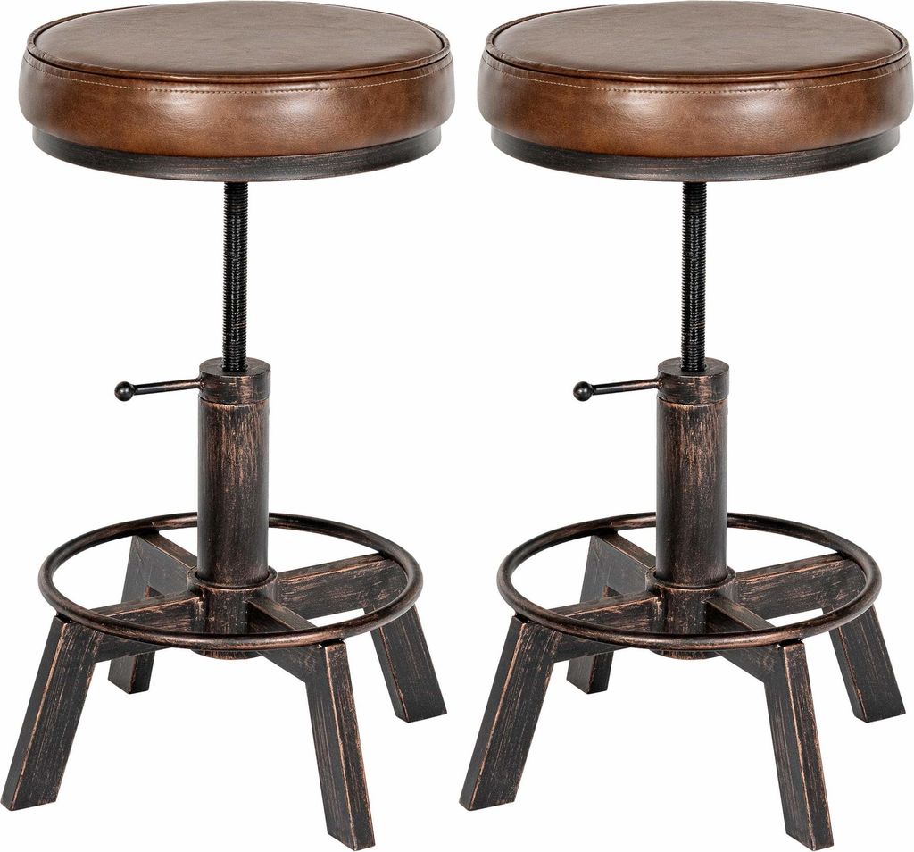 CLP 2er Set Hocker Destin im Industrial Design bronze Produktbild 