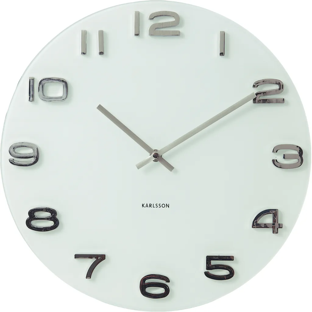 Horloge Murale Vintage Blanche Karlsson Lisible et Silencieuse 35cm