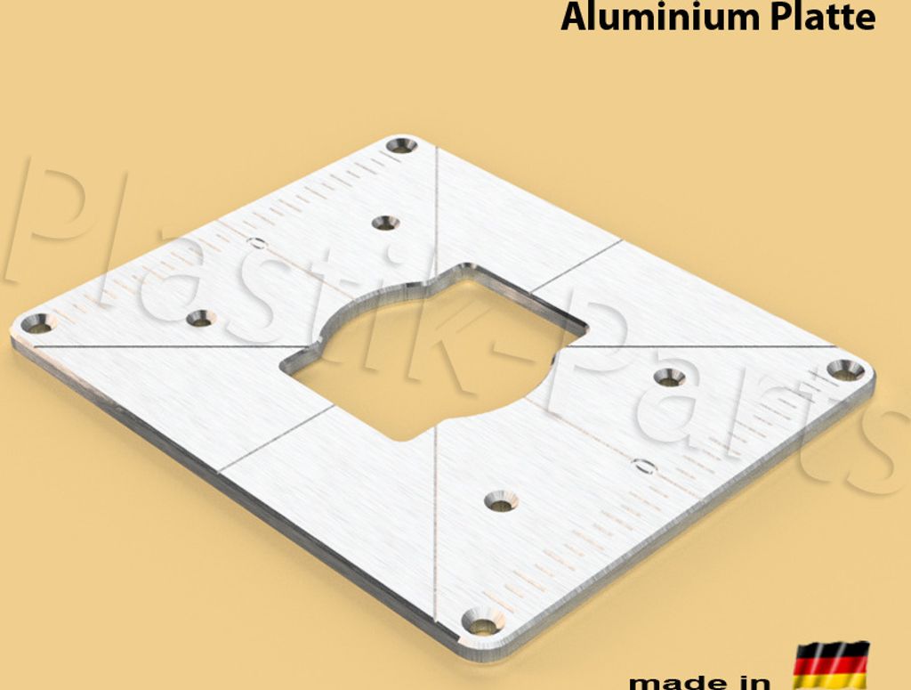 ALU Befestigungsplatte Einlegeplatte Frästisch SiLVERLiNE 1020W 329863 Oberfräse