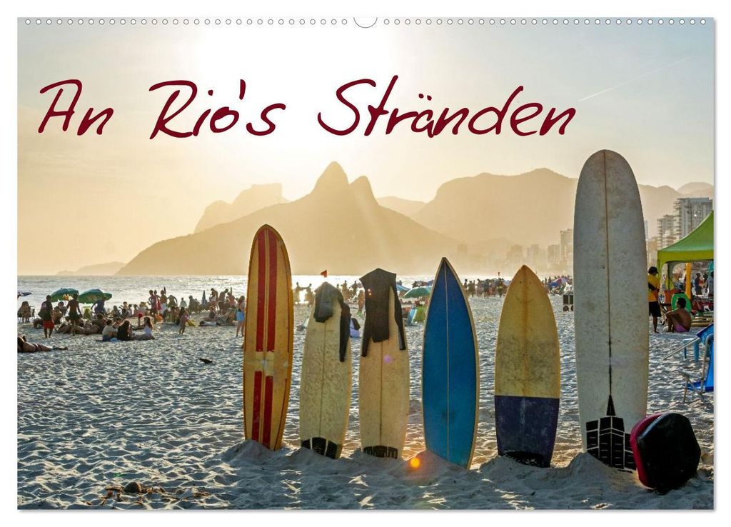 An Rio's Stränden (Wandkalender 2027 DIN A2 quer), CALVENDO Monatskalender