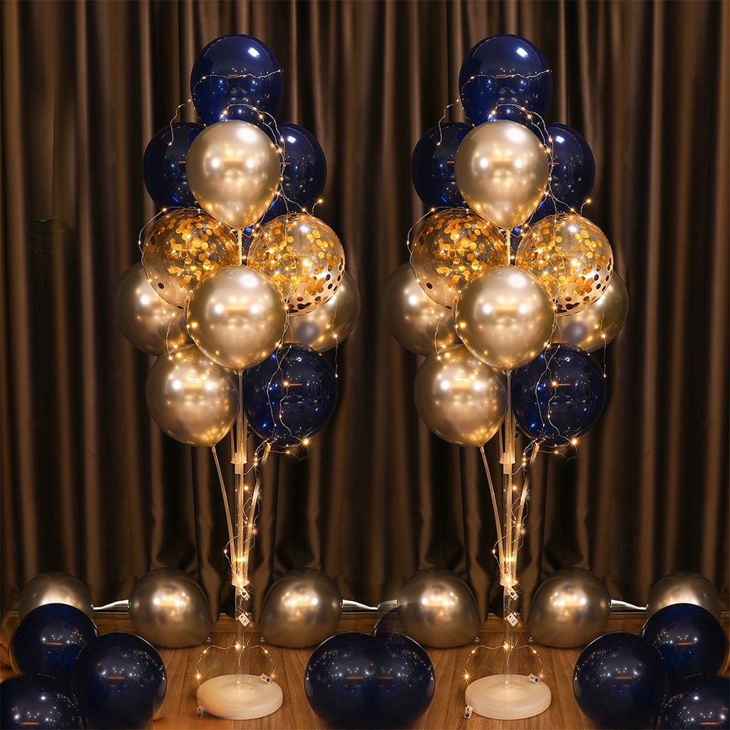 2 Stück Ballonsäule, bunte Latexballons, wiederverwendbare Ballonständer, Feierdekorationen für die Hochzeitseröffnungszeremonie, A, 2 Stück