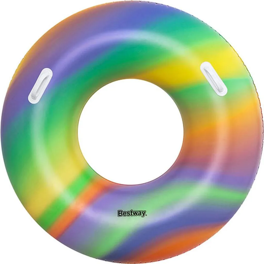 Bestway Flotteur Gonflable Arc-en-ciel 36352 avec Poignées D119 cm