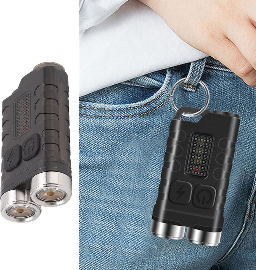 V3 Mini-Schlüsselanhänger-Taschenlampe USB wiederaufladbare kleine Taschenlampe Outdoor wasserdicht Camping Wandern Wartung Lichter Portable magn...