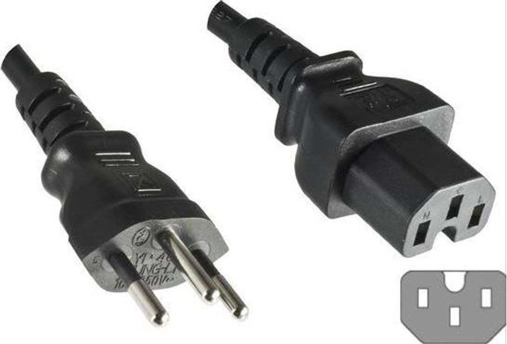 MicroConnect Kabel zasilający Swiss-C15 1.8m