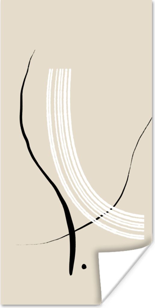 MuchoWow Poster Linie - Pastell - Gestaltung 40x80 cm - Dekoration