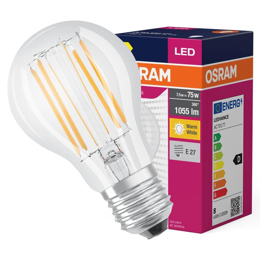 Osram 4058075288669 Lampadina LED Bianco caldo 2700 K 7,5 W Immagine del prodotto 