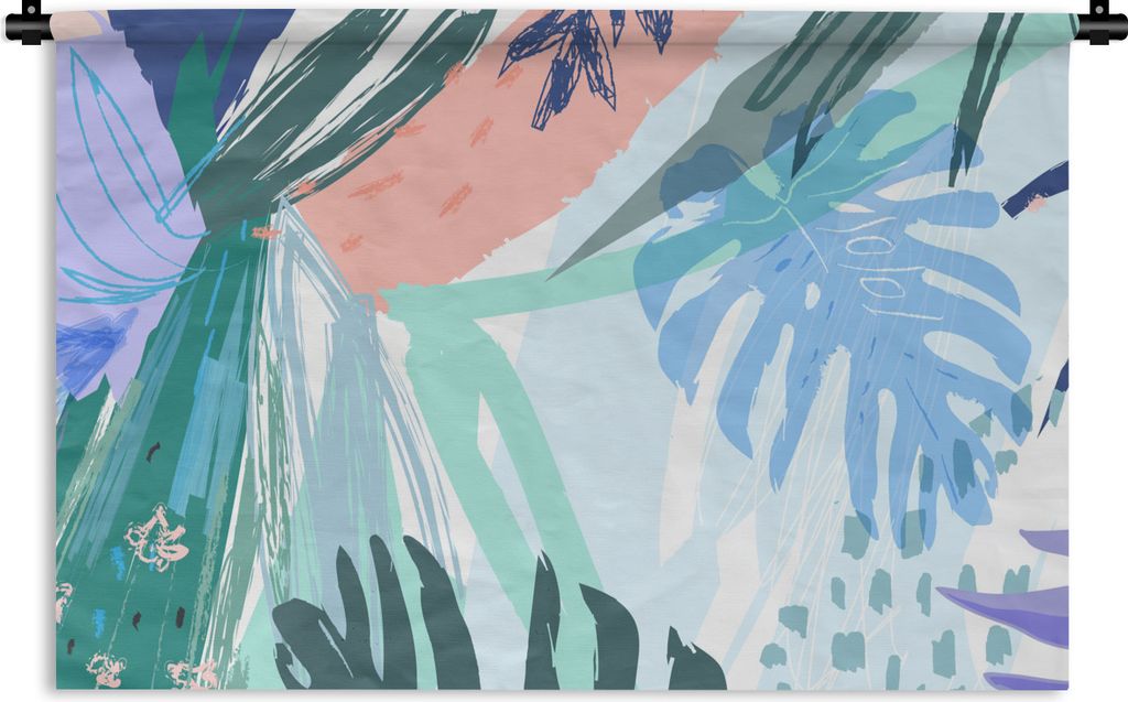 MuchoWow Wandteppich Wandbehang Sommer - Pflanze - Tropisch 120x80 cm Tapisserie Dekoration Wandtuch - Wanddekorationen - Wandtücher