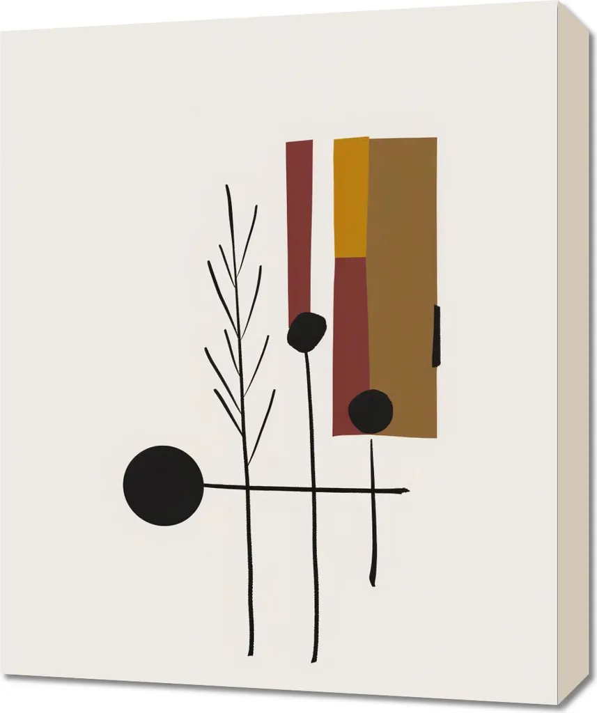 Décoration Murale Salon Troncs aux lignes noires - Image Zen 50 x 60 cm
