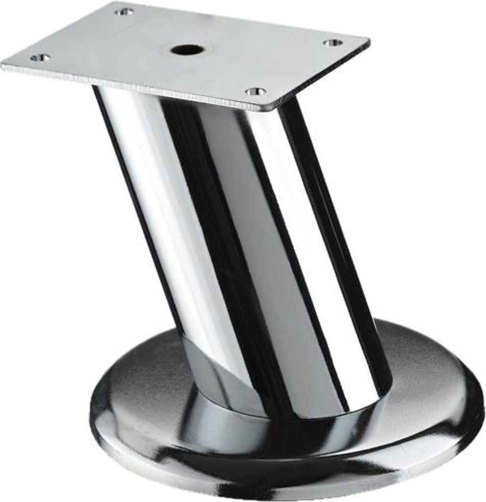 Pied meuble design HETTICH fixe acier chromé gris Image du produit 
