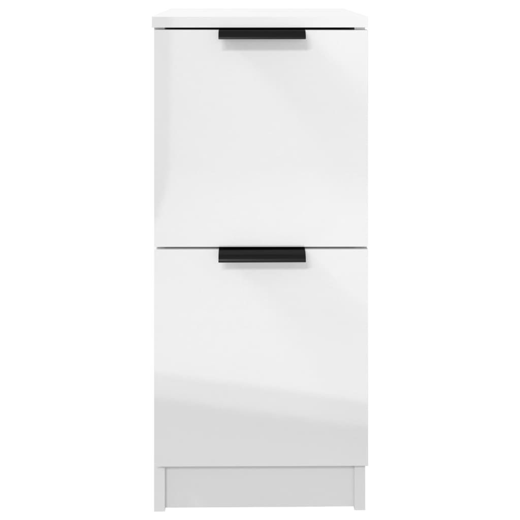 vidaXL Kredens biały wysoki połysk 30x30x70 cm materiał Zdjęcie produktu 5