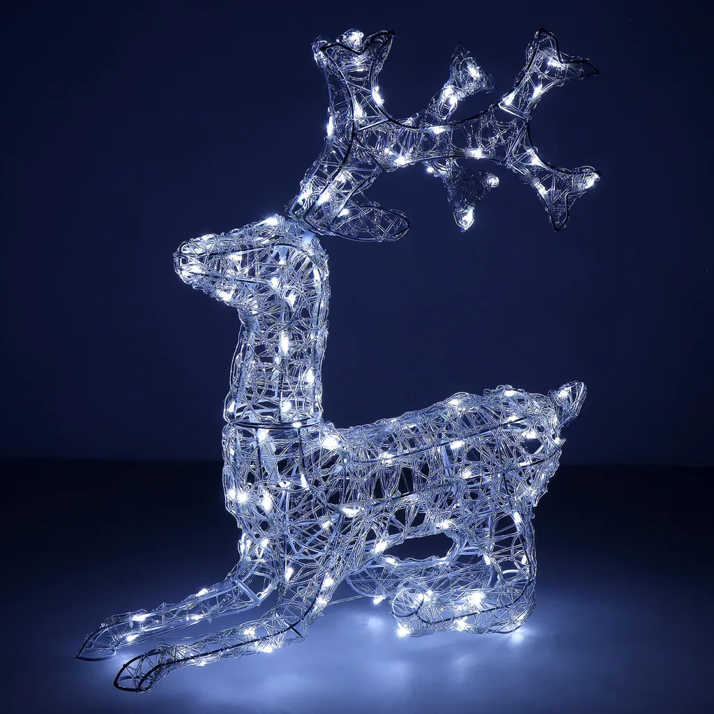 Décoration de Jardin Lumineuse Renne LED 66,5 cm pour Ambiance de Noël