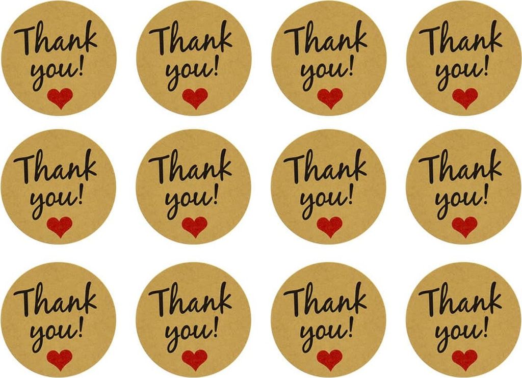 Oblique Unique 12 Thank you! Danke Sticker mit Herz Aufkleber Hochzeit Konfirmation Gastgeschenk