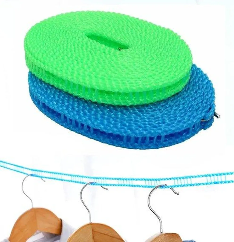 Corde à linge portable pour randonnée et camping extérieur sans pinces