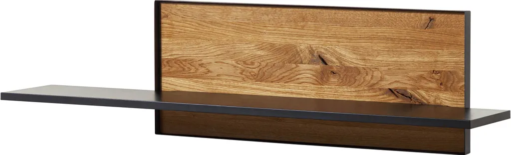 Tablette murale en bois massif de Chêne huilé STARNBERG 132cm de longueur