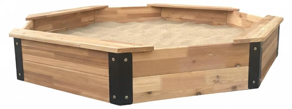Bac à sable AXI Onno 100% bois de cèdre avec 4 bancs et toile de protection