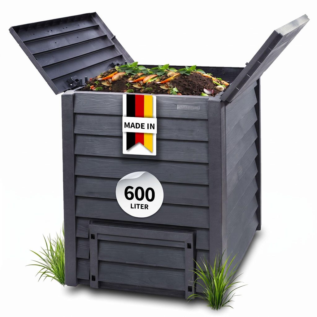 GARANTIA THERMO-WOOD compostbak 600 L antraciet-bruin Productafbeelding 