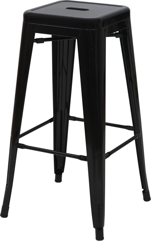 Barhocker MCW-A73, Barstuhl Tresenhocker, Metall Industriedesign stapelbar schwarz