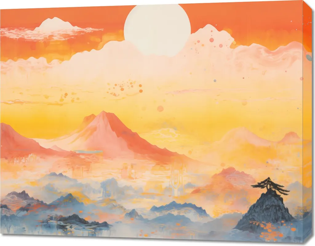 Décoration Murale Paysage de Montagne Silencieuse - Grande Image 90x70