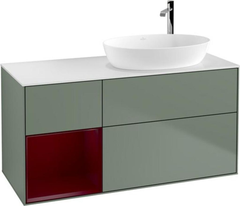 V&B Waschtischunterschrank Wandbeleuchtung Finion 120cm, Pl w m, Reg Peo m Lac, Oli. m Lac