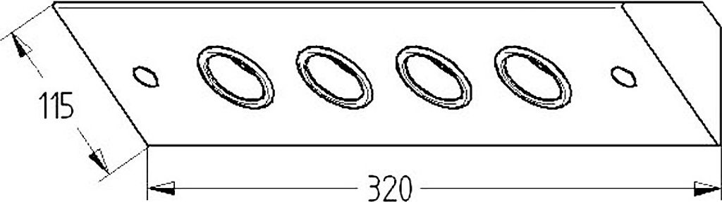 Thebo Eck-Steckdosenelement TESI 4f Steckdose, sw, 2m Produktbild 6