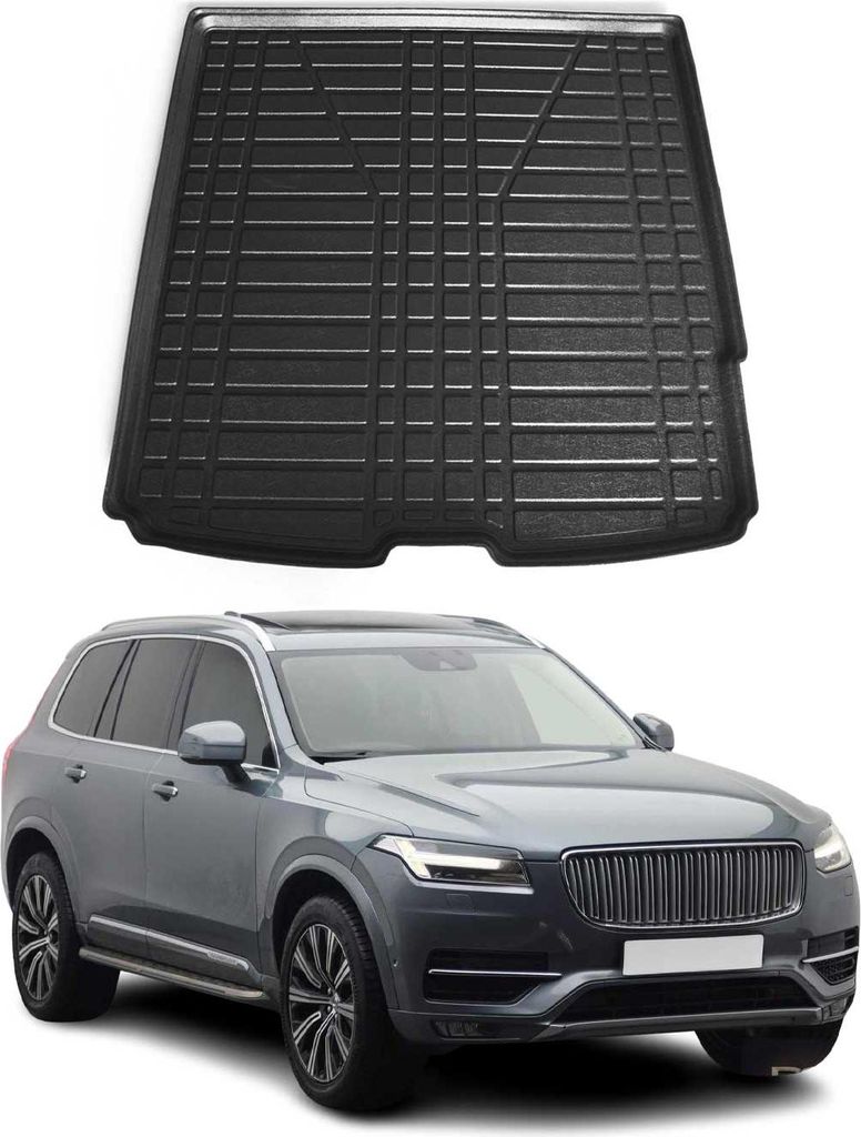 OMAC Kofferraumwanne Laderaumwanne für Volvo XC90 2015-2025 Gummi TPE Schwarz