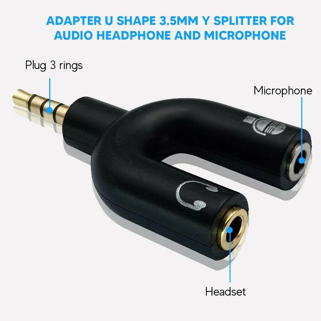 3.5mm Klinke Verteiler für Kopfhörer Headset Splitter Audio Adapter Splitter 
