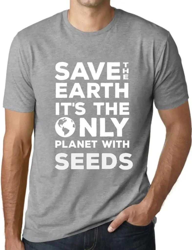 Herren Grafik T-Shirt Rettet die Erde sie ist der einzige Planet mit Samen – Save The Earth It’s The Only Planet With Seeds – Öko-Verantwort...