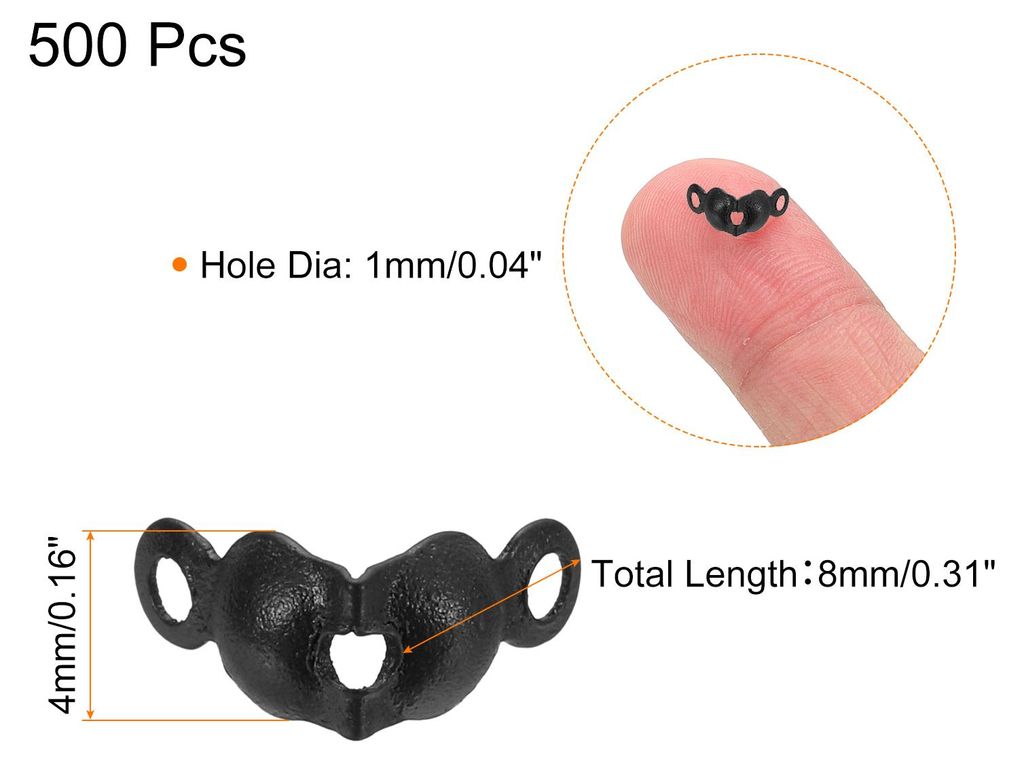 500 Stš¹ck Kettenverschluss Offene Armband Verschluss Perlenkappen, 1mm Metall Crimp Endkappen fš¹r DIY Armb?nder Verschluss Halsketten Handwer...