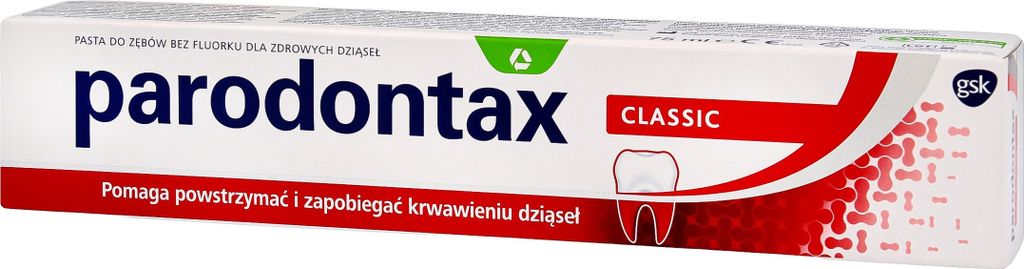 A product shot of a toothpaste box.