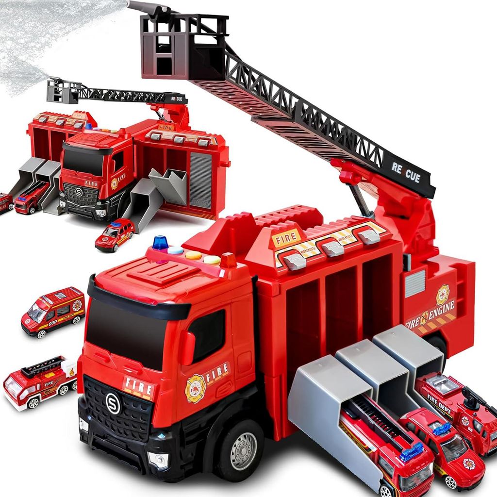 OKWISH Spielfahrzeuge, Feuerwehr Spielzeug Kinder Produktbild 