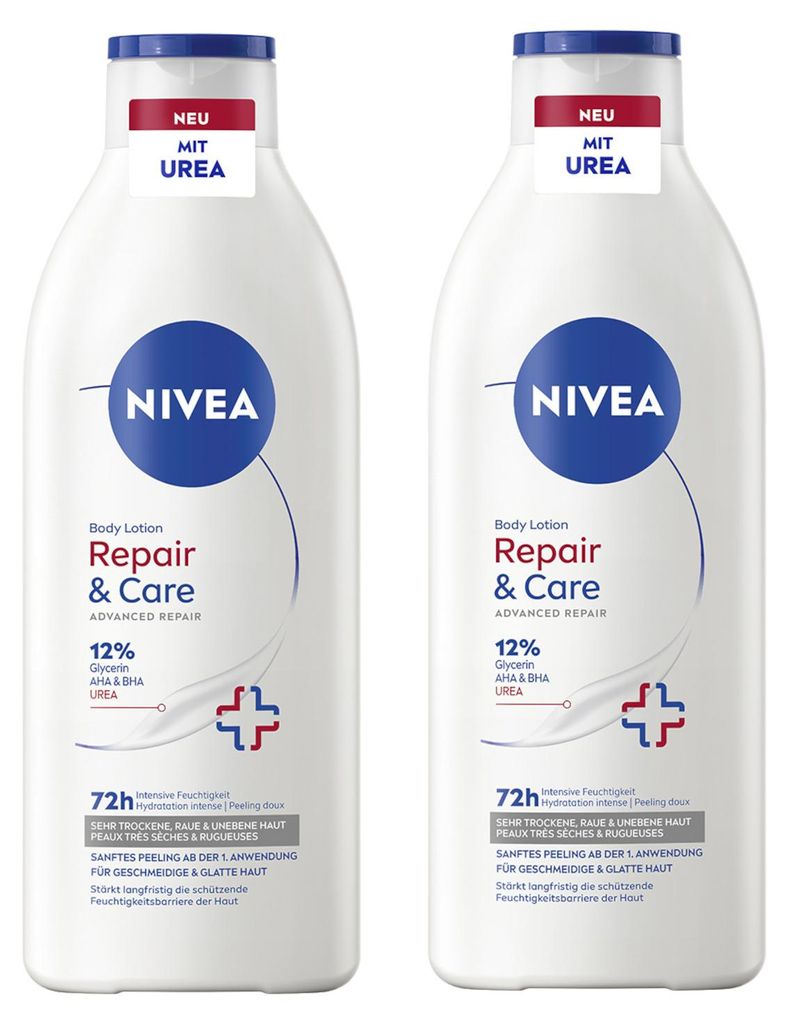 NIVEA Repair & Care Urea Body Lotion 2 x 400 ml