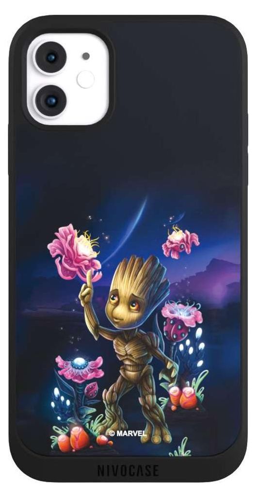 NIVOCASE Handyhülle für Apple iPhone 11 Hülle NIVOpure Case Schwarz Marvel Guardians Of The Galaxy Baby Groot