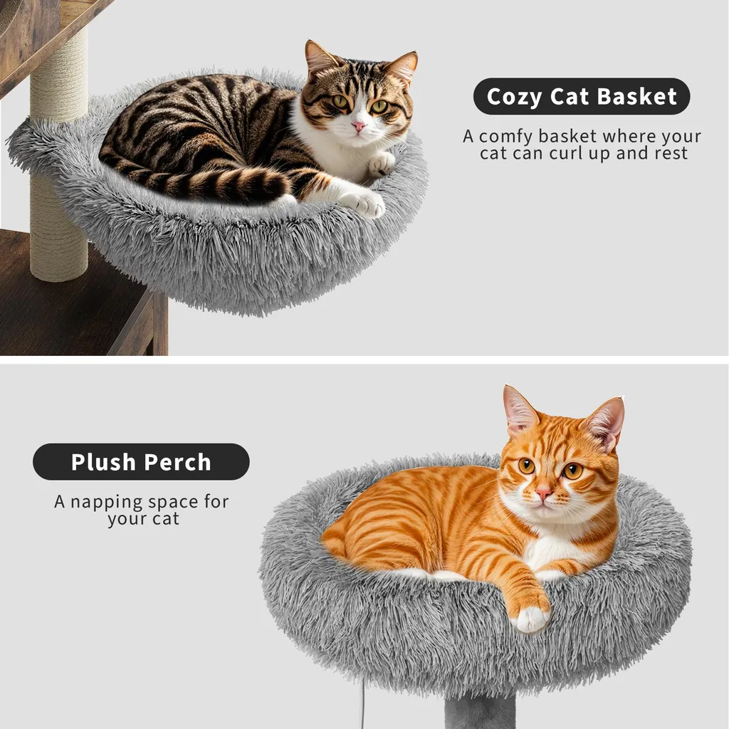Cache litière discret et arbre à chat stable pour éviter les odeurs - 4