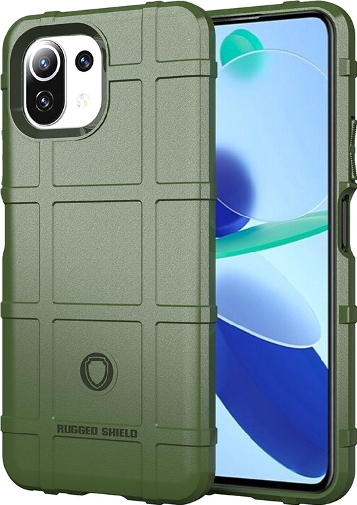 Xiaomi Mi 11 Lite Hülle, LaimTop Weich TPU Silikon Stossfest Anti-rutsch Tasche Heavy Duty Schutzhülle für Xiaomi Mi 11 Lite Grün