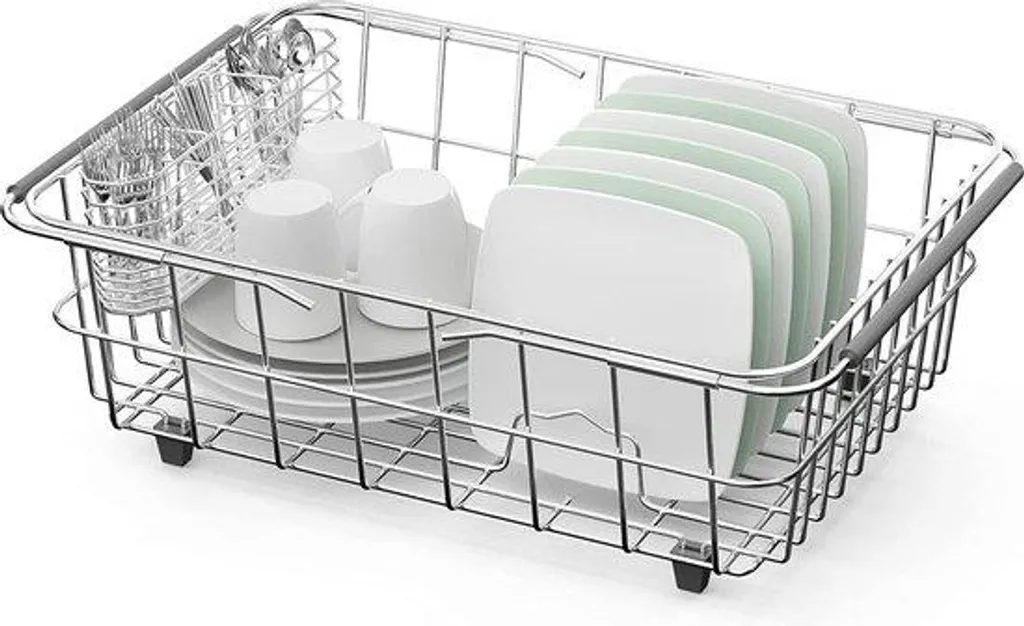 Égouttoir de cuisine robuste en inox - Système de séchage anti-corrosion