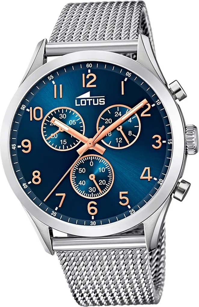Lotus orologio da uomo in acciaio inossidabile orologio da polso argento lusso minimalista D2UL18637/3