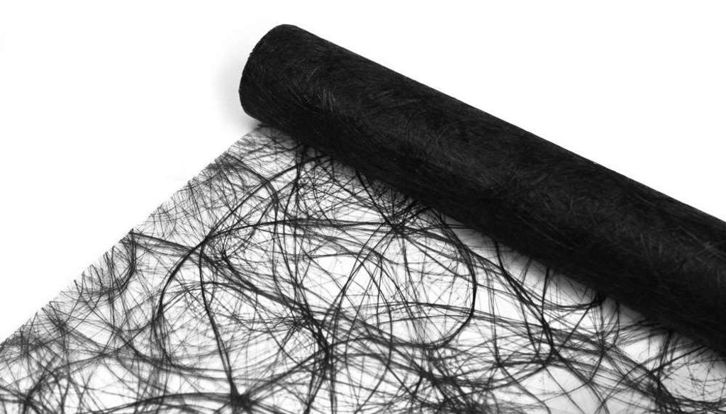 SIZOWEB Vlies Dekorolle Tischläufer Tischband 30cm/5m Schwarz