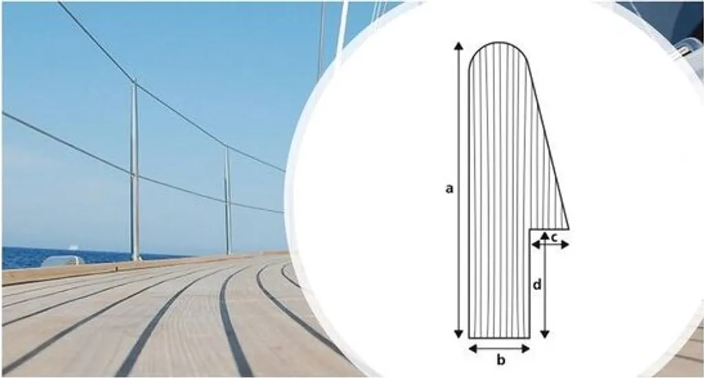Profil de Bordure Teck 60mm ARC Marine : Rénover vos Finitions de Pont