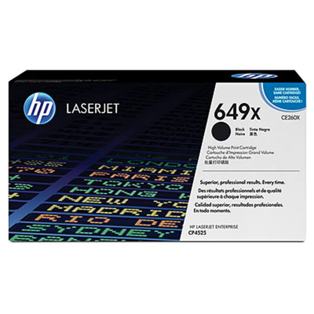 Toner Noir HP 649X CE260X Haute Capacité 17000 Pages Haute Définition